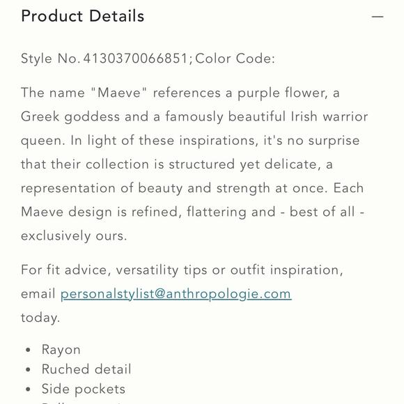 Maeve Anthropologie Carlotta Ruched Shirtdress Pullover Ruched Orange Size Small - Picture 15 of 16